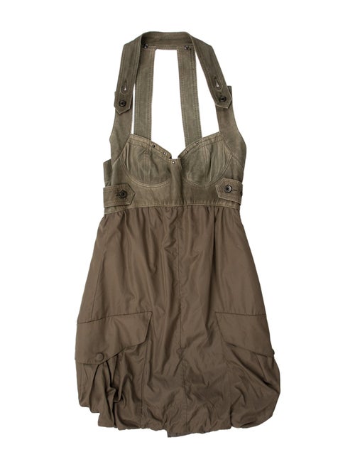 Diesel Lamb Leather Mini Dress