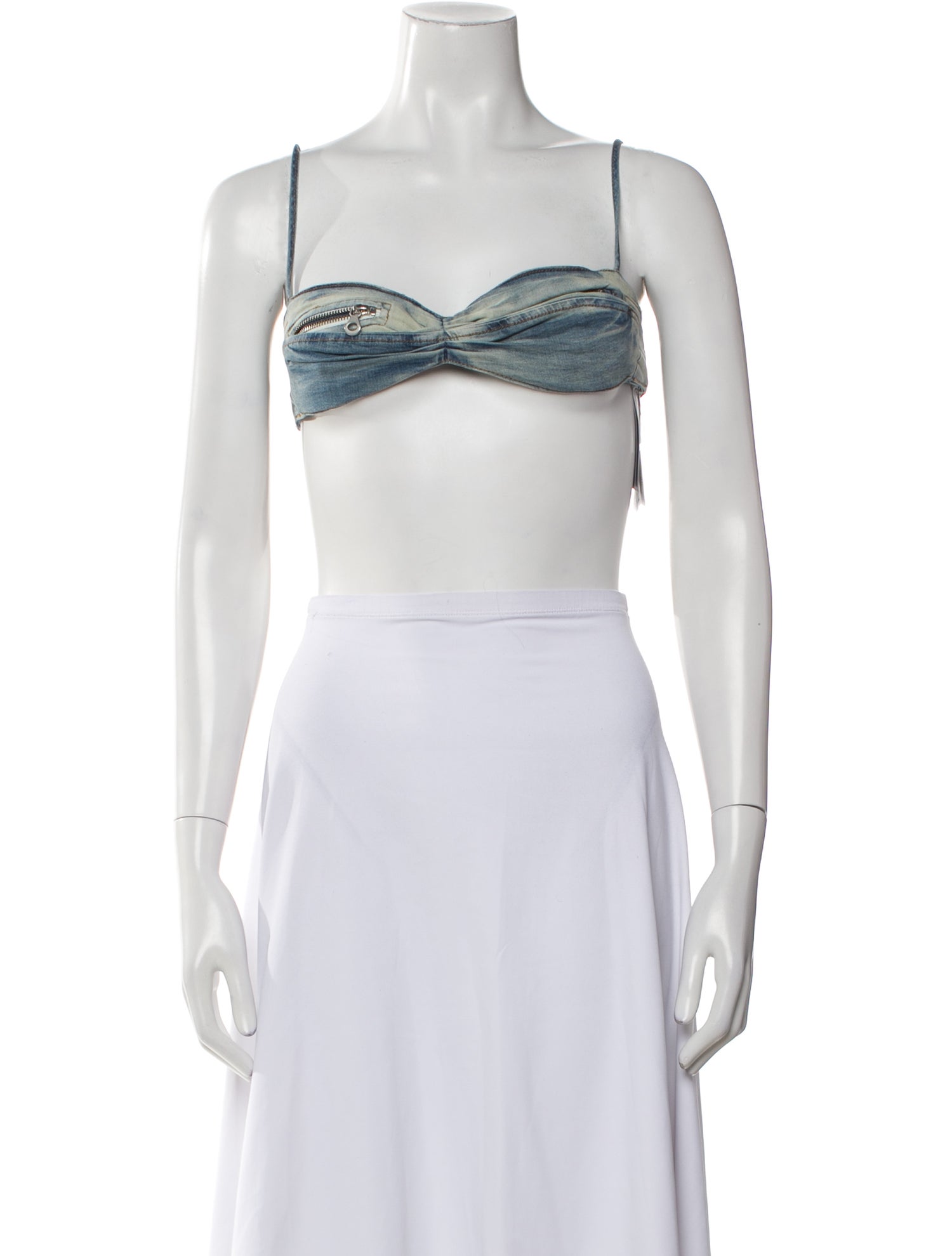 Diesel Square Neckline Sleeveless Crop Top