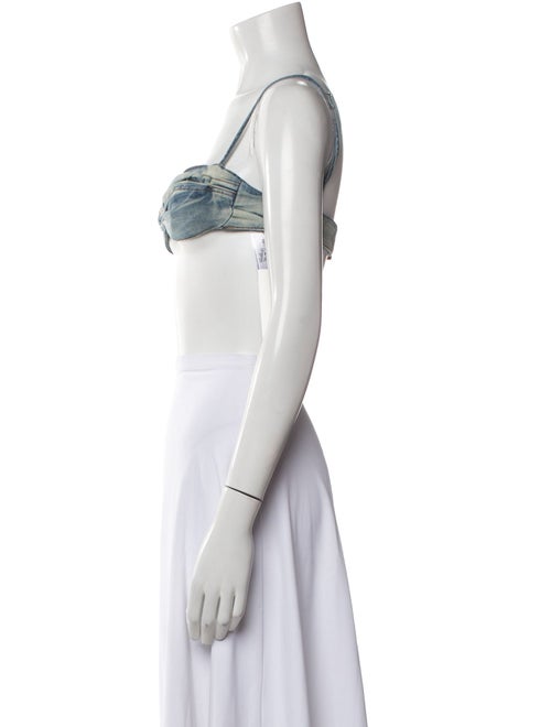 Diesel Square Neckline Sleeveless Crop Top