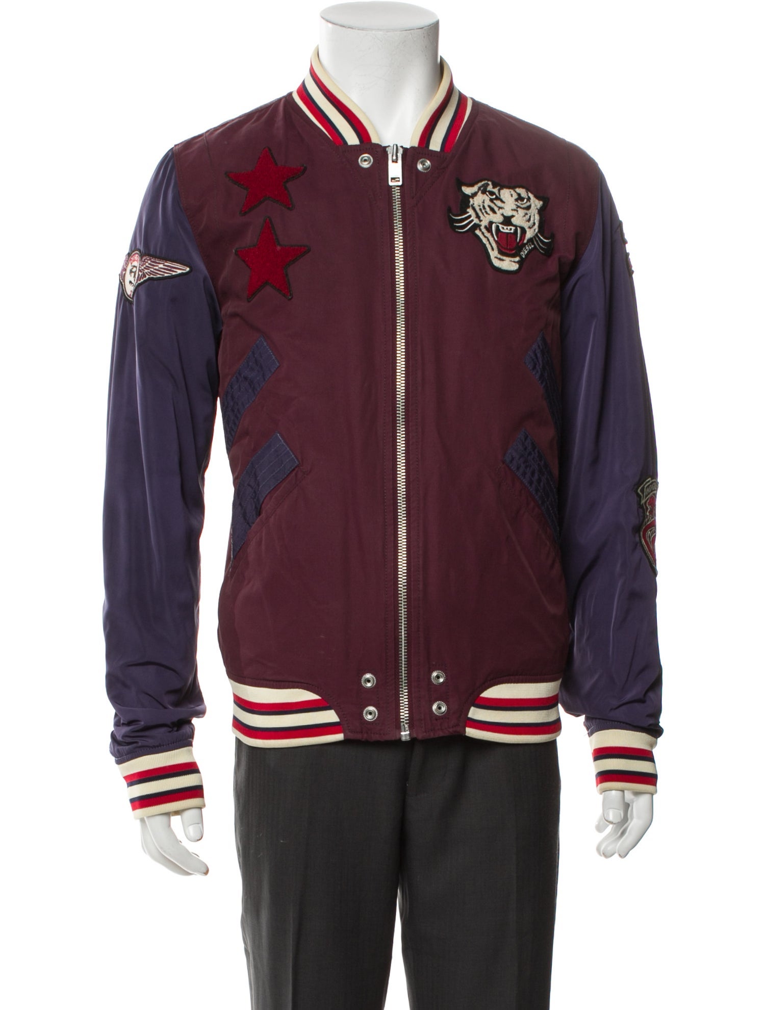 Diesel Striped Varsity Jacket