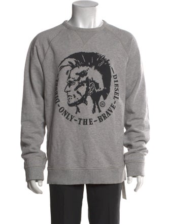Diesel Graphic Print Crew Neck Pullover