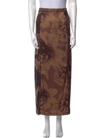 Diesel Floral Print Midi Length Skirt