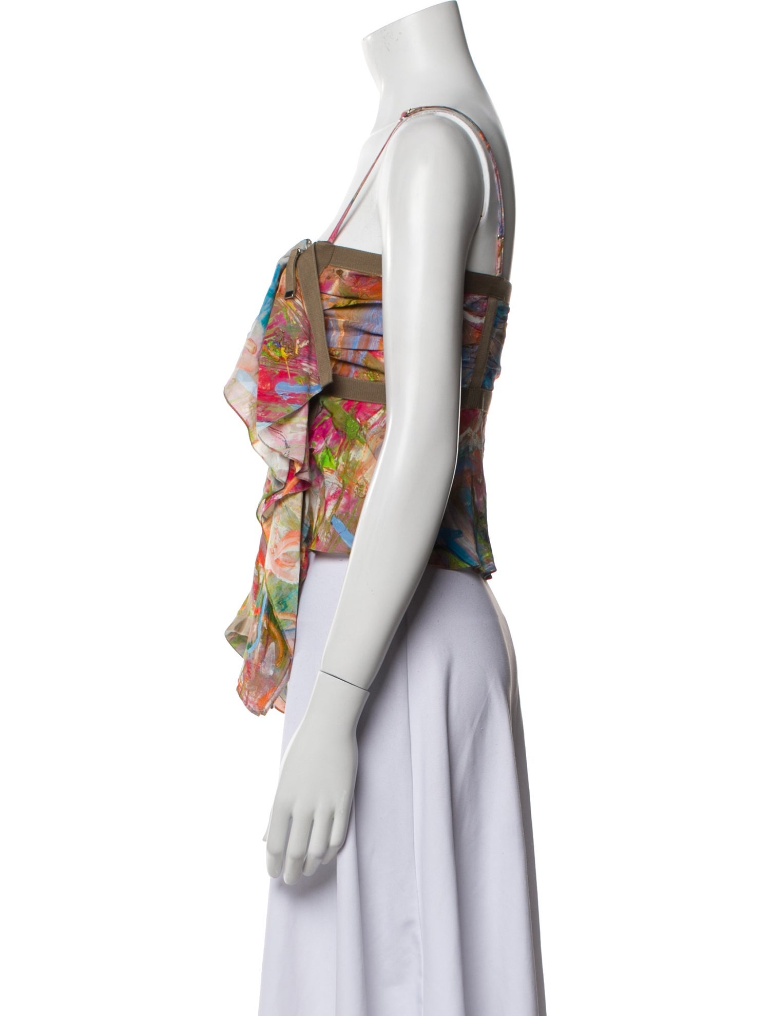 Diesel Printed Square Neckline Top