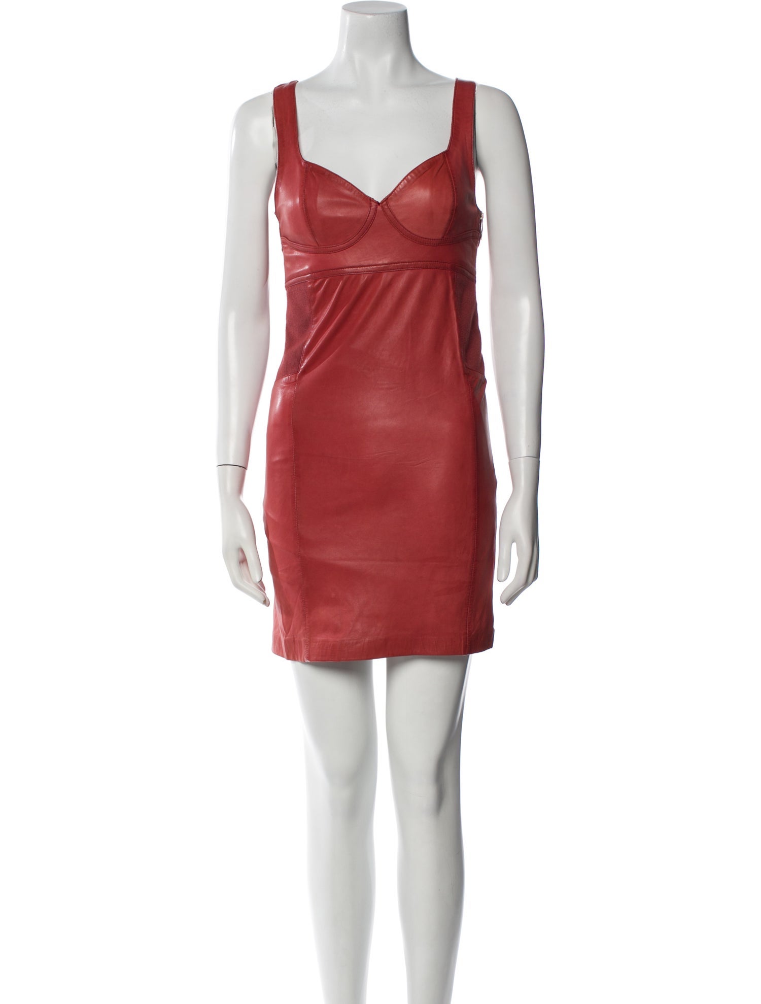 Diesel Lamb Leather Mini Dress