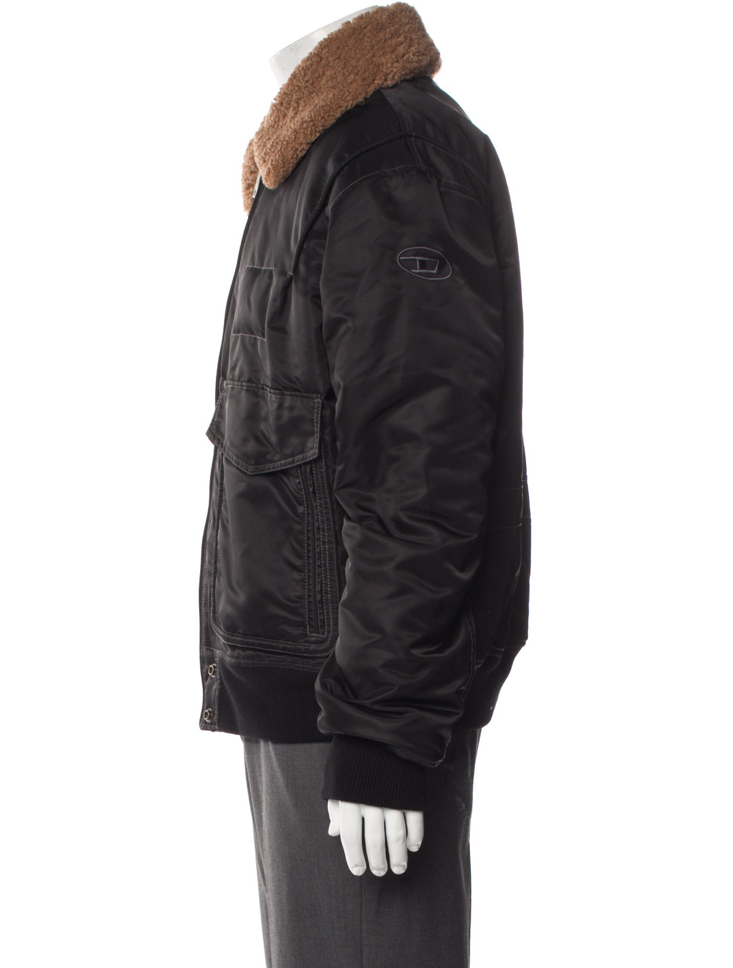 Diesel Colorblock Pattern Bomber Jacket