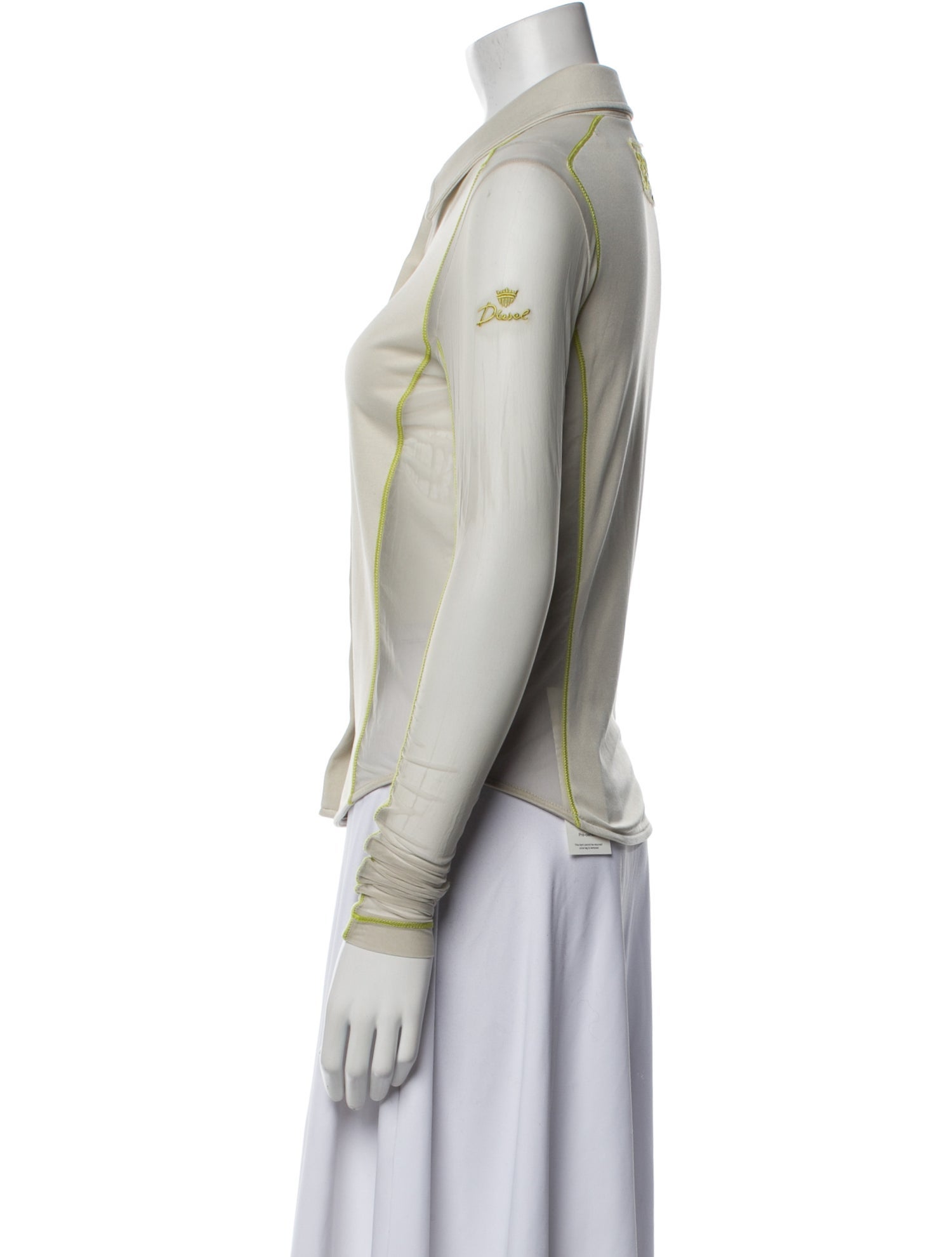 Diesel Long Sleeve Button-Up Top