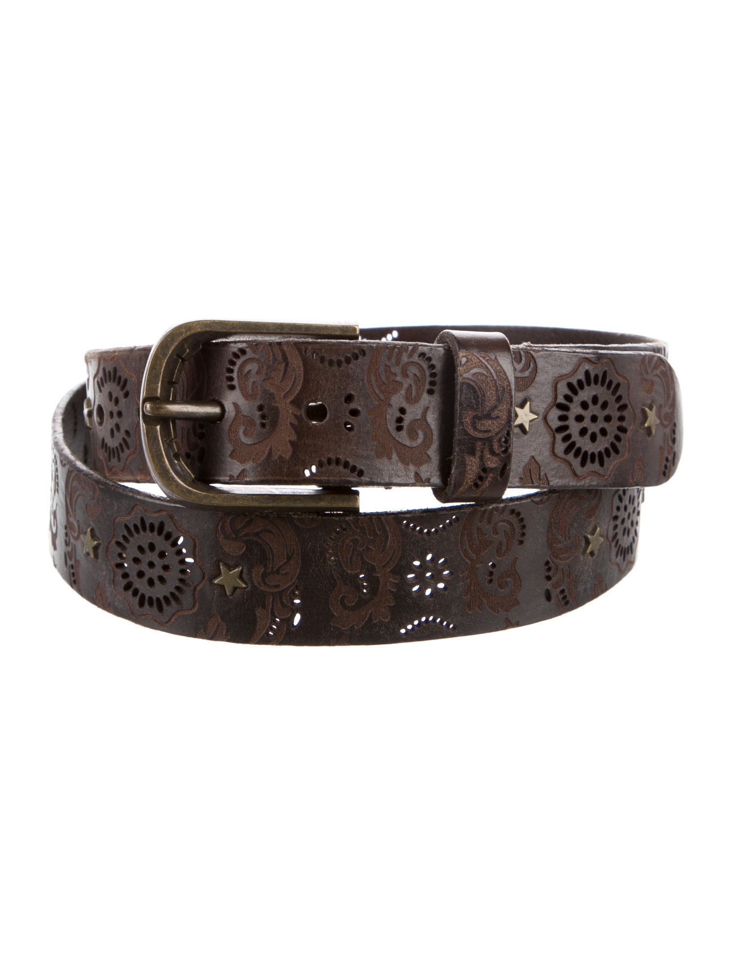 Diesel Leather Lasercut Accents Belt