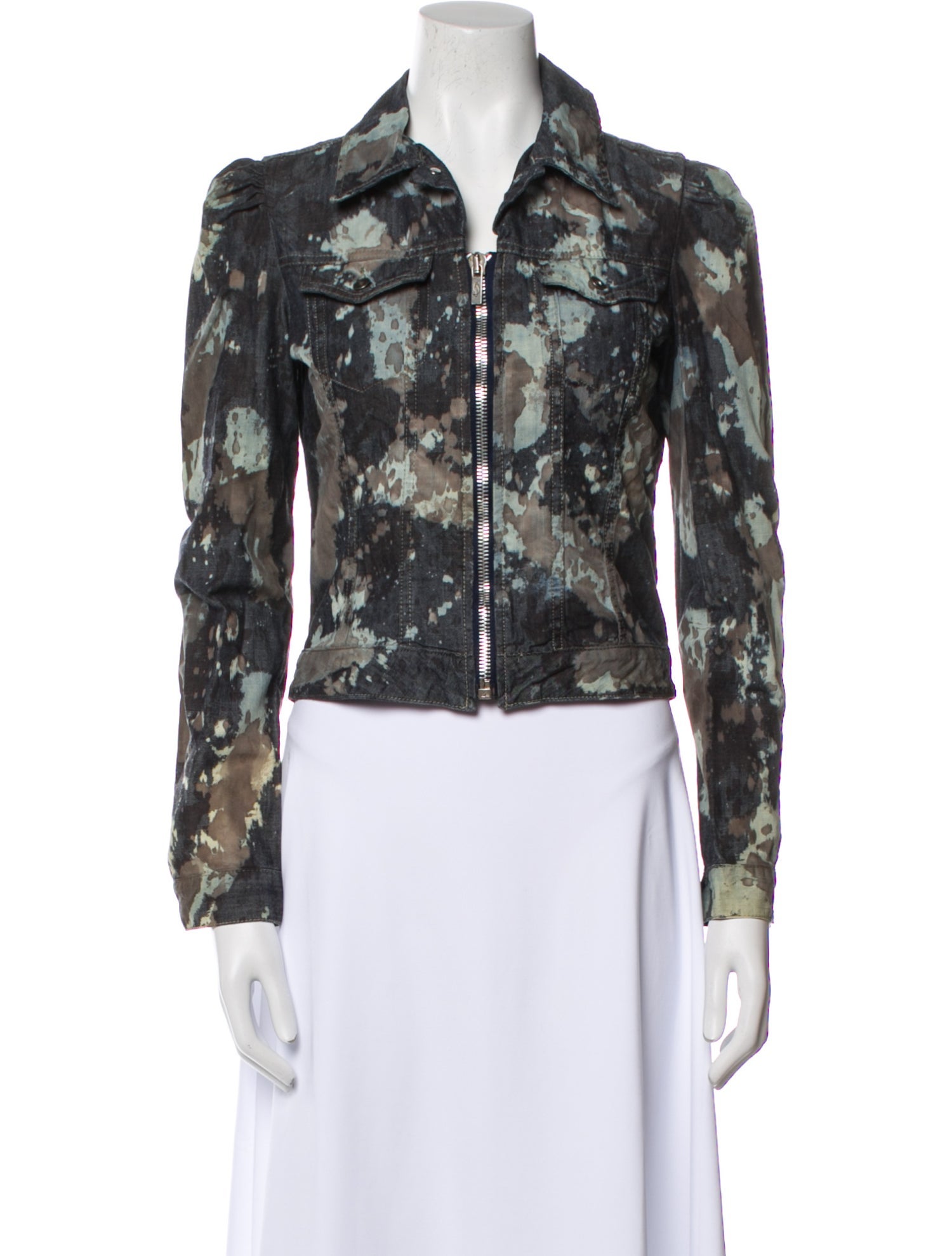 Diesel Floral Print Biker Jacket