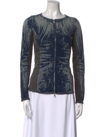 Diesel Printed Scoop Neck Top