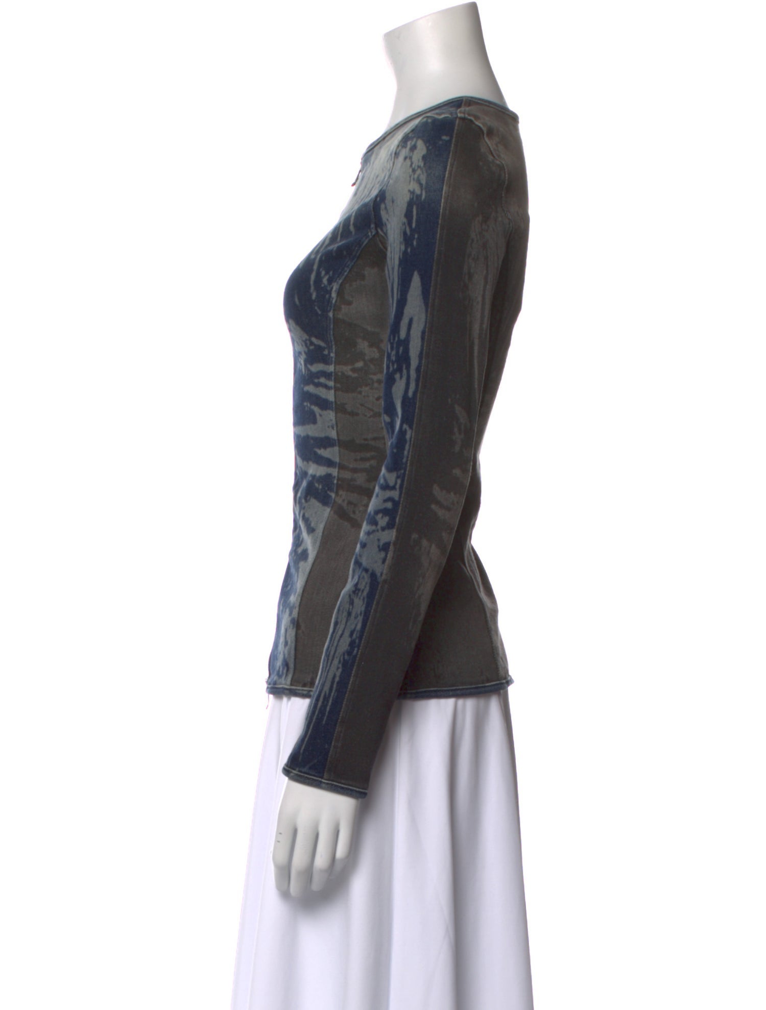 Diesel Printed Scoop Neck Top