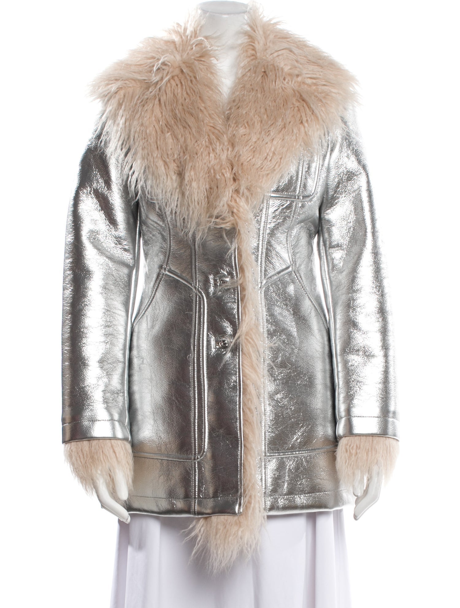 Diesel Printed Faux Fur Jacket