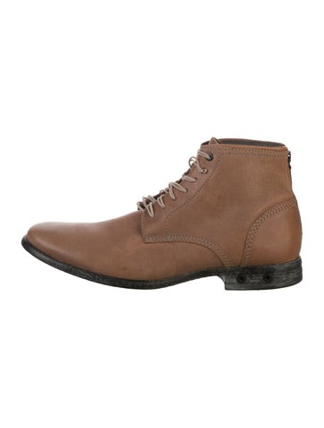 Diesel Boots Leather Lace-Up 10.5