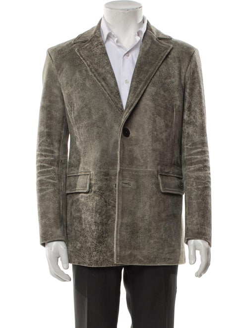 Diesel Leather Peacoat