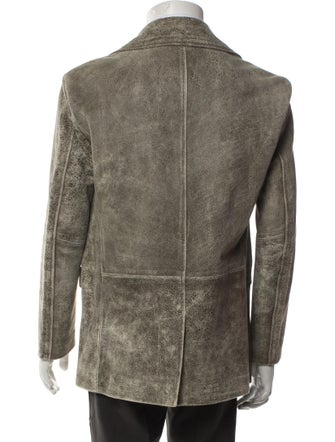 Diesel Leather Peacoat