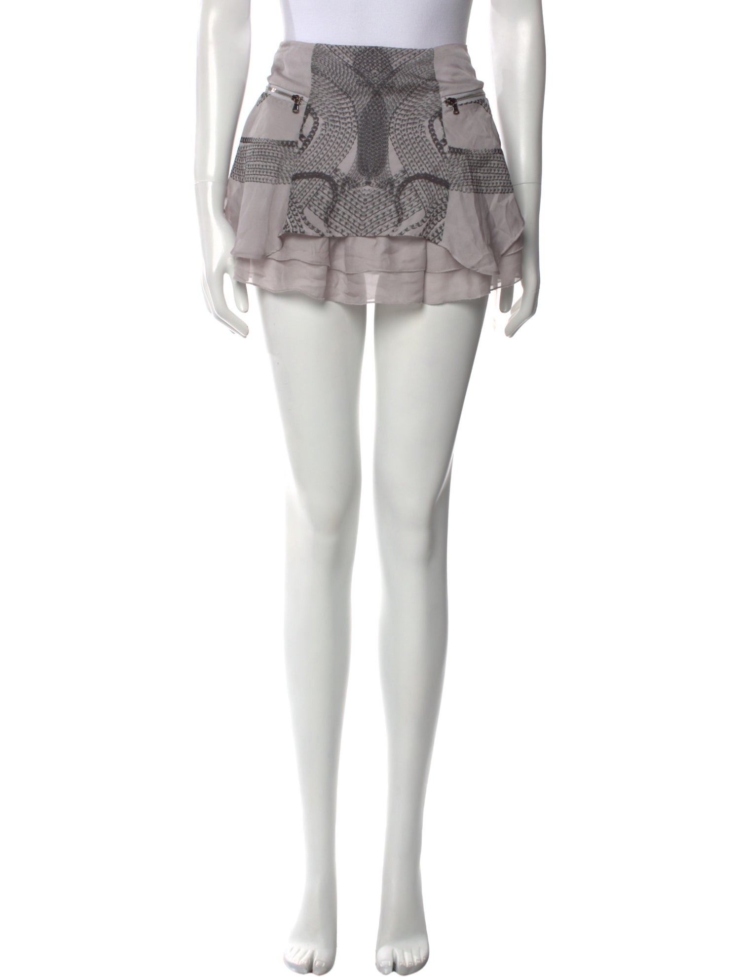 Diesel Plaid Print Mini Skirt