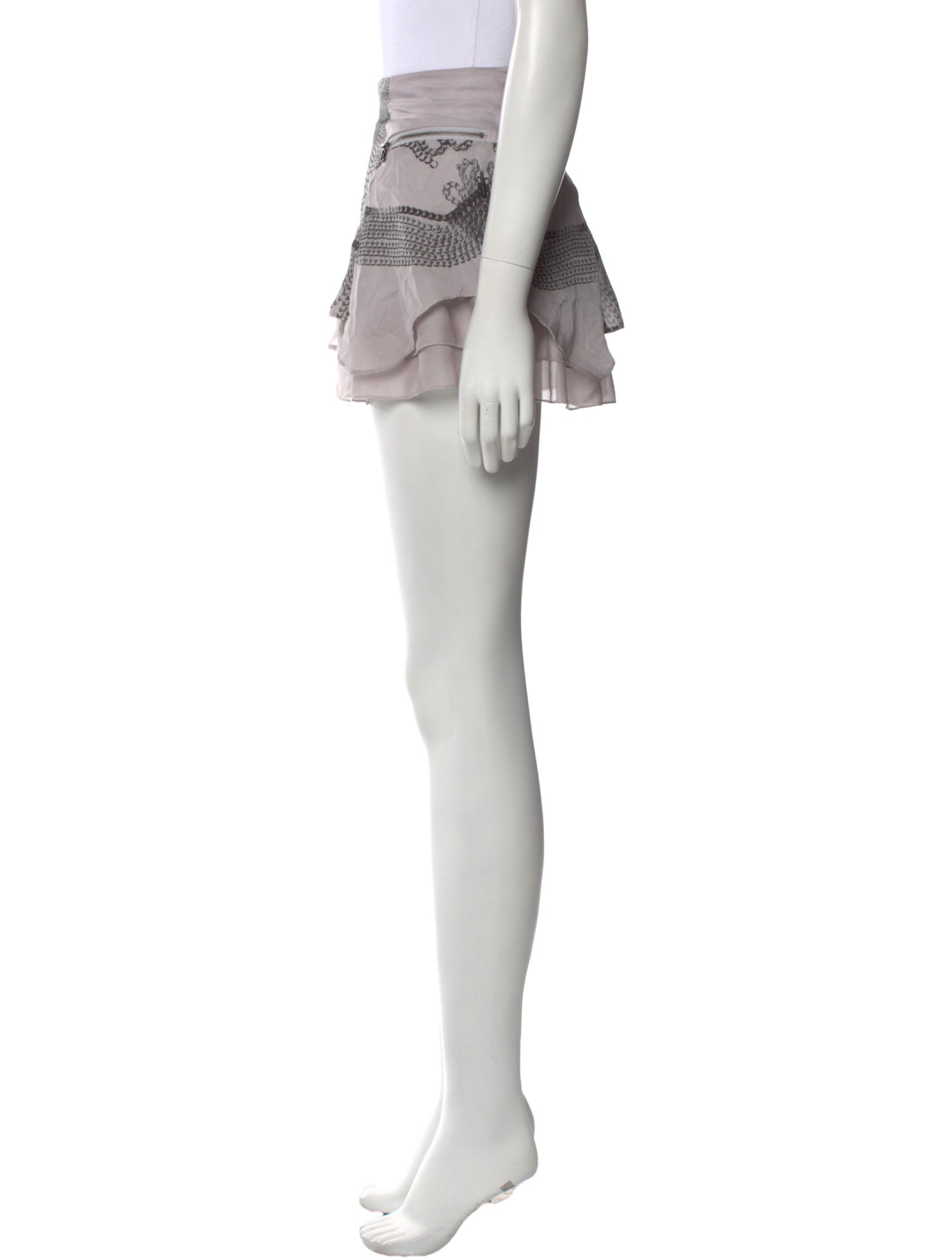 Diesel Plaid Print Mini Skirt