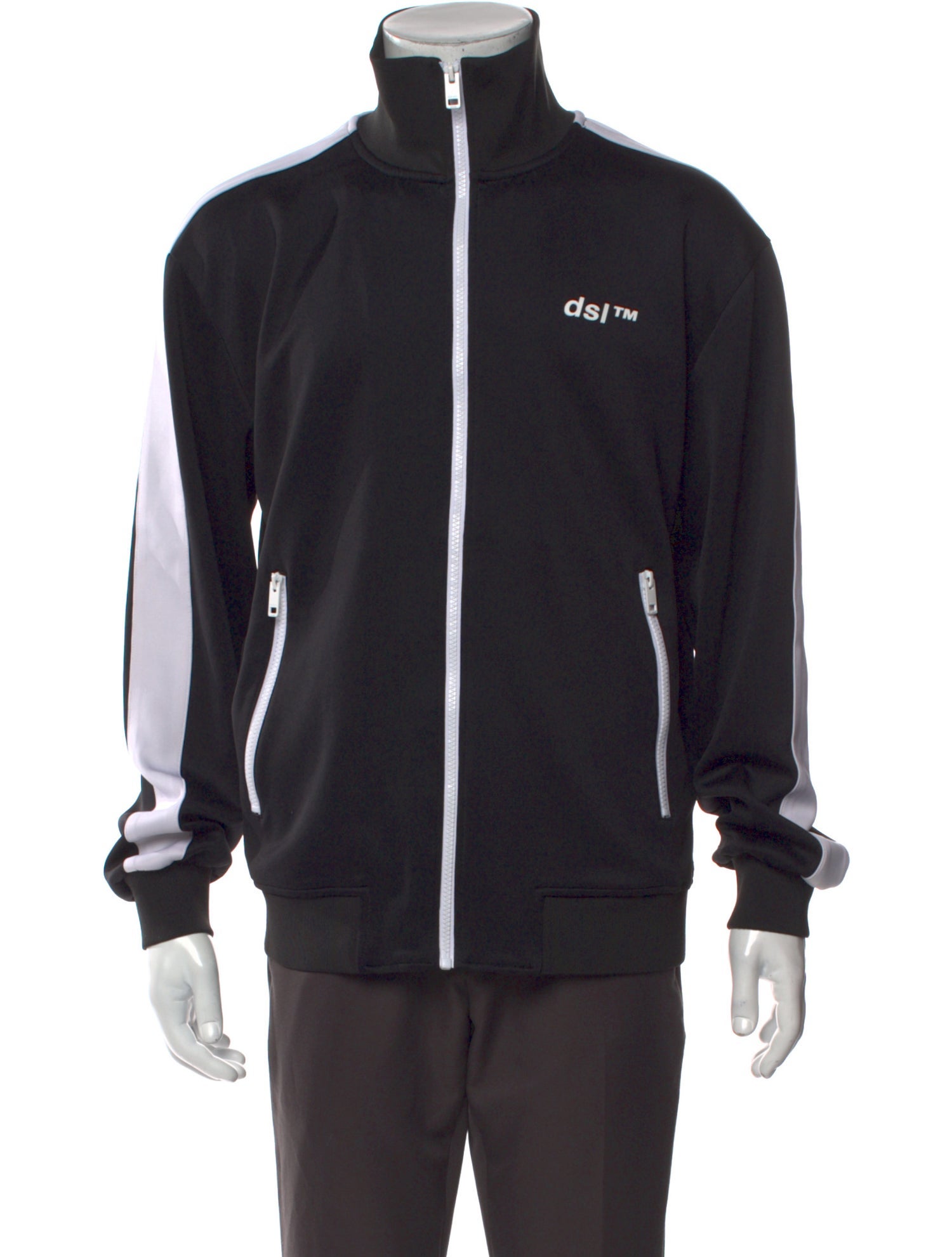 Diesel Colorblock Pattern Mock Neck Sweatshirt