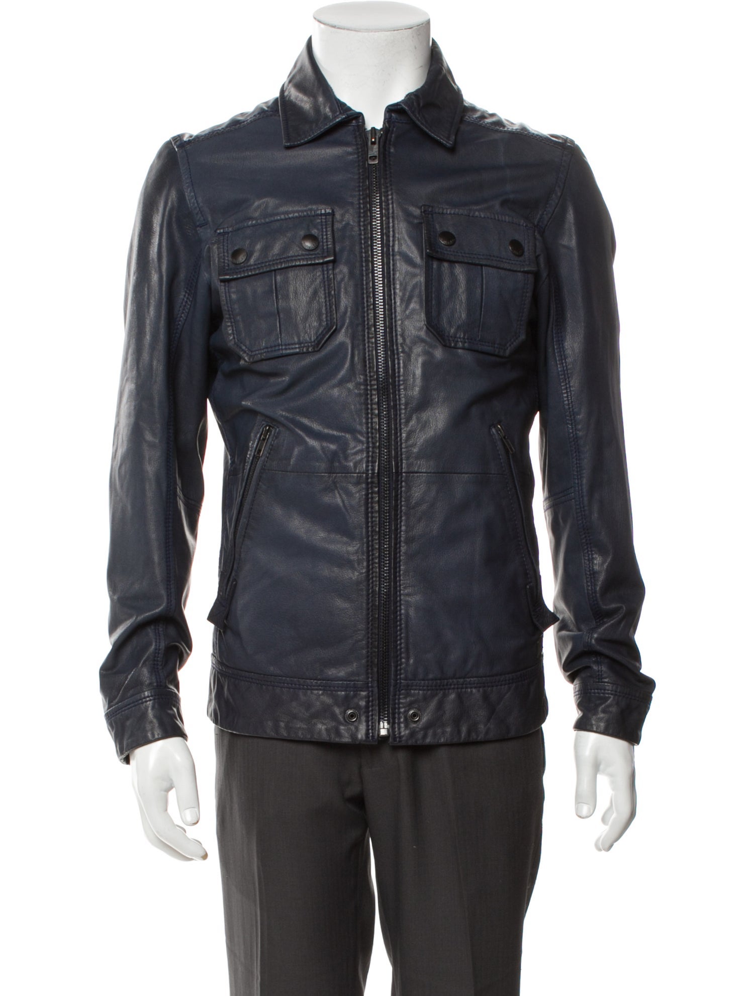 Diesel Goat Leather Denim Jacket