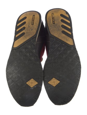 Diesel Leather Colorblock Pattern Sneakers