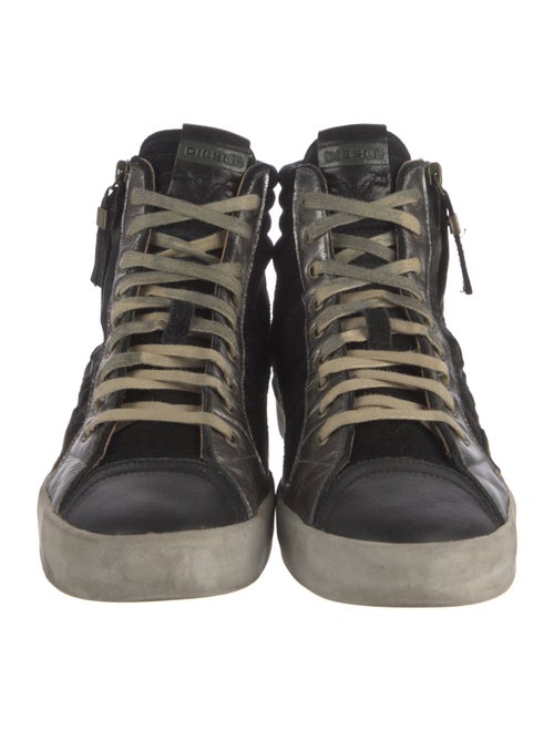 Diesel Suede Colorblock Pattern Sneakers