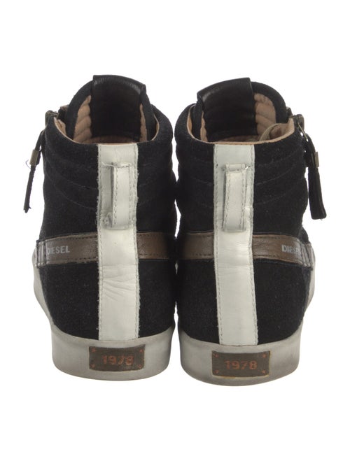 Diesel Suede Colorblock Pattern Sneakers