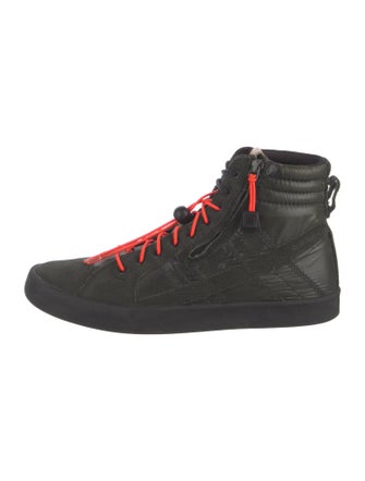 Diesel Suede Colorblock Pattern Sneakers