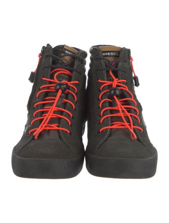 Diesel Suede Colorblock Pattern Sneakers
