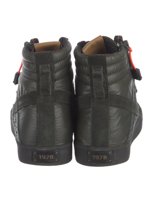 Diesel Suede Colorblock Pattern Sneakers