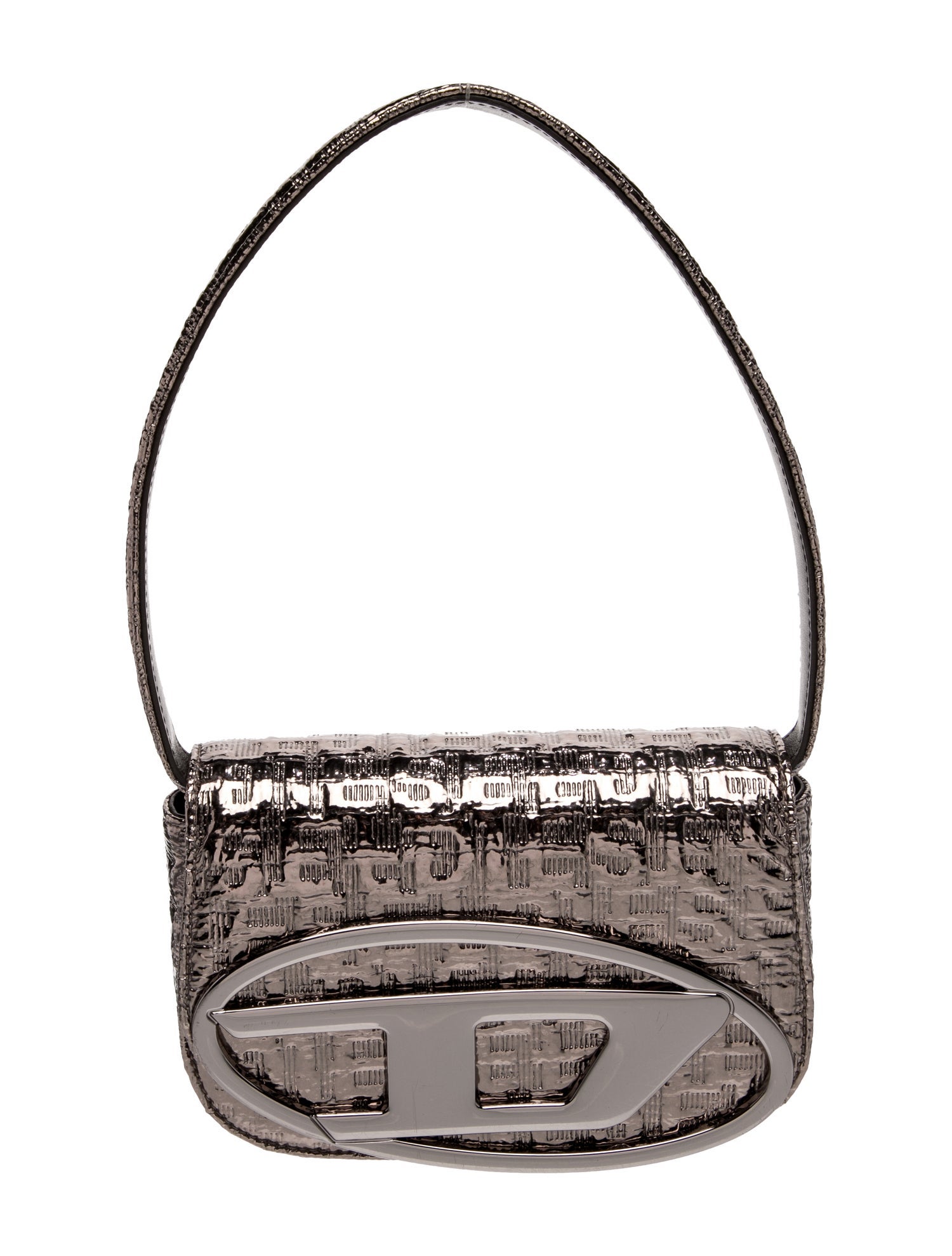 Diesel Embossed Leather Top Handle Bag