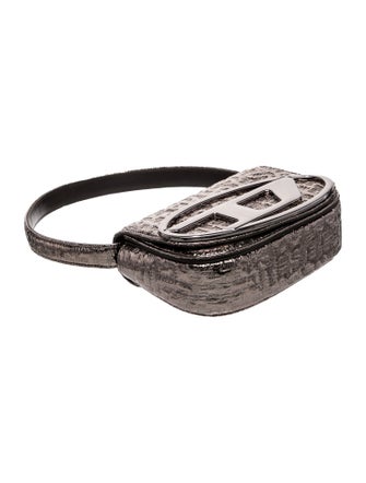 Diesel Embossed Leather Top Handle Bag