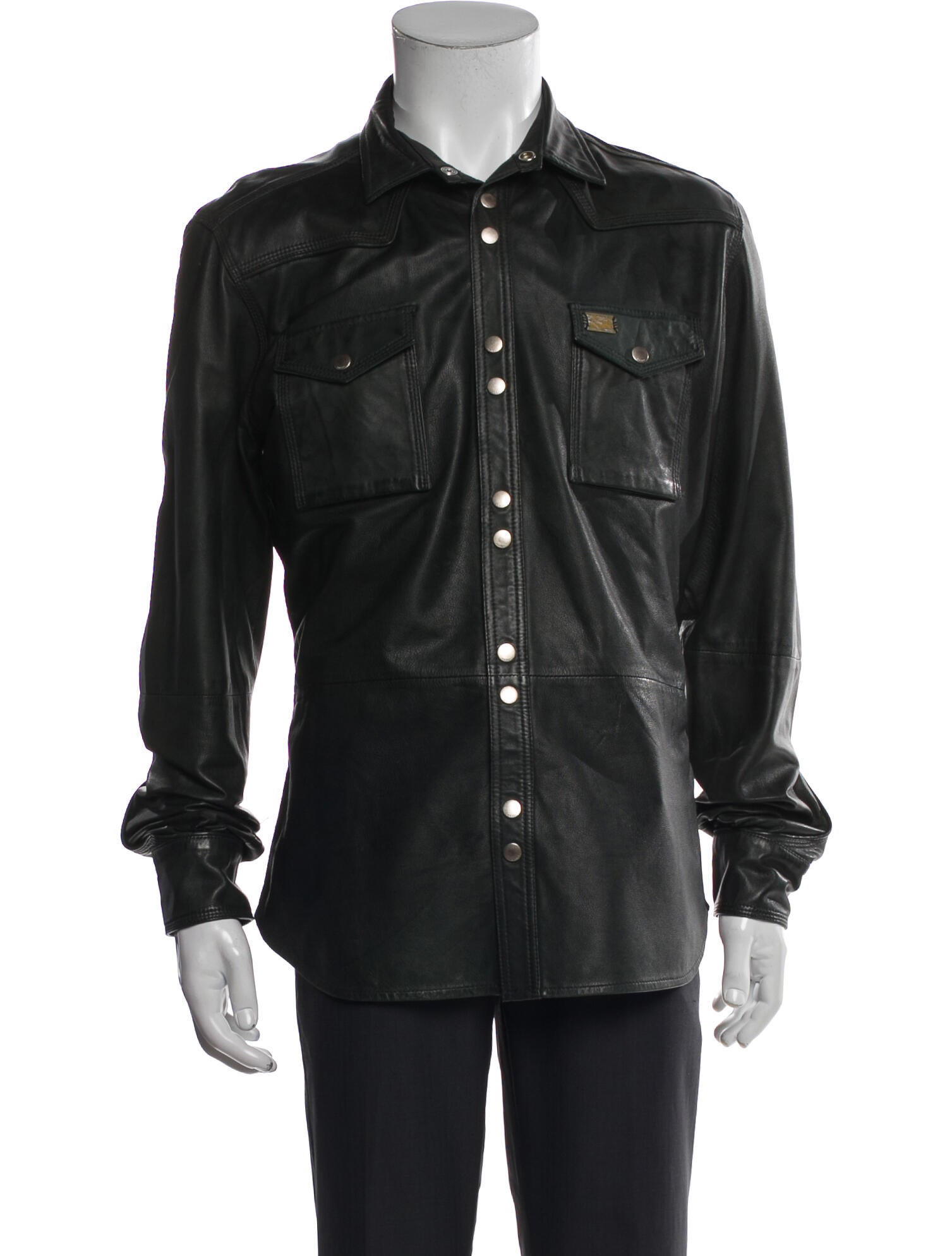 Diesel Lamb Leather Utility Jacket