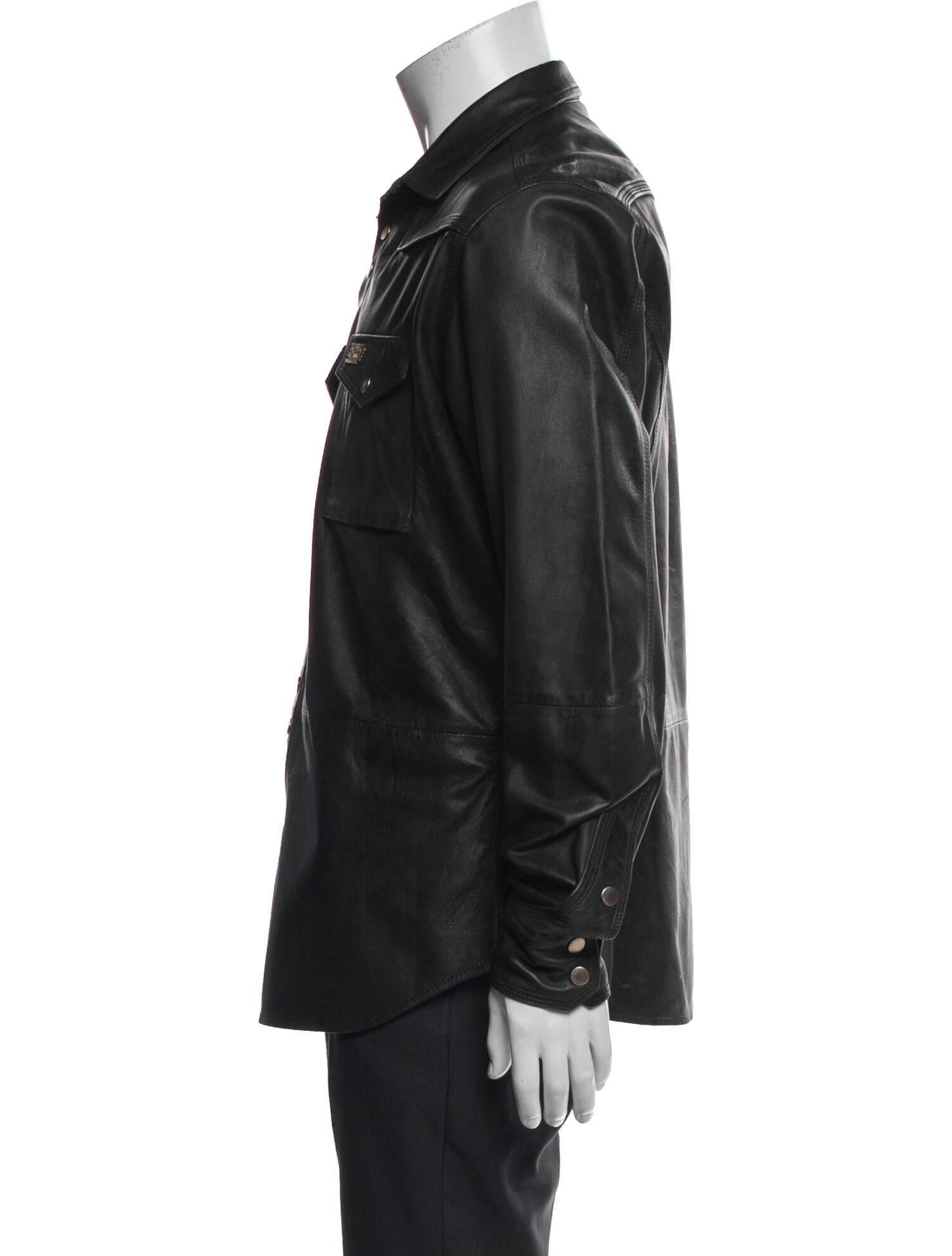 Diesel Lamb Leather Utility Jacket