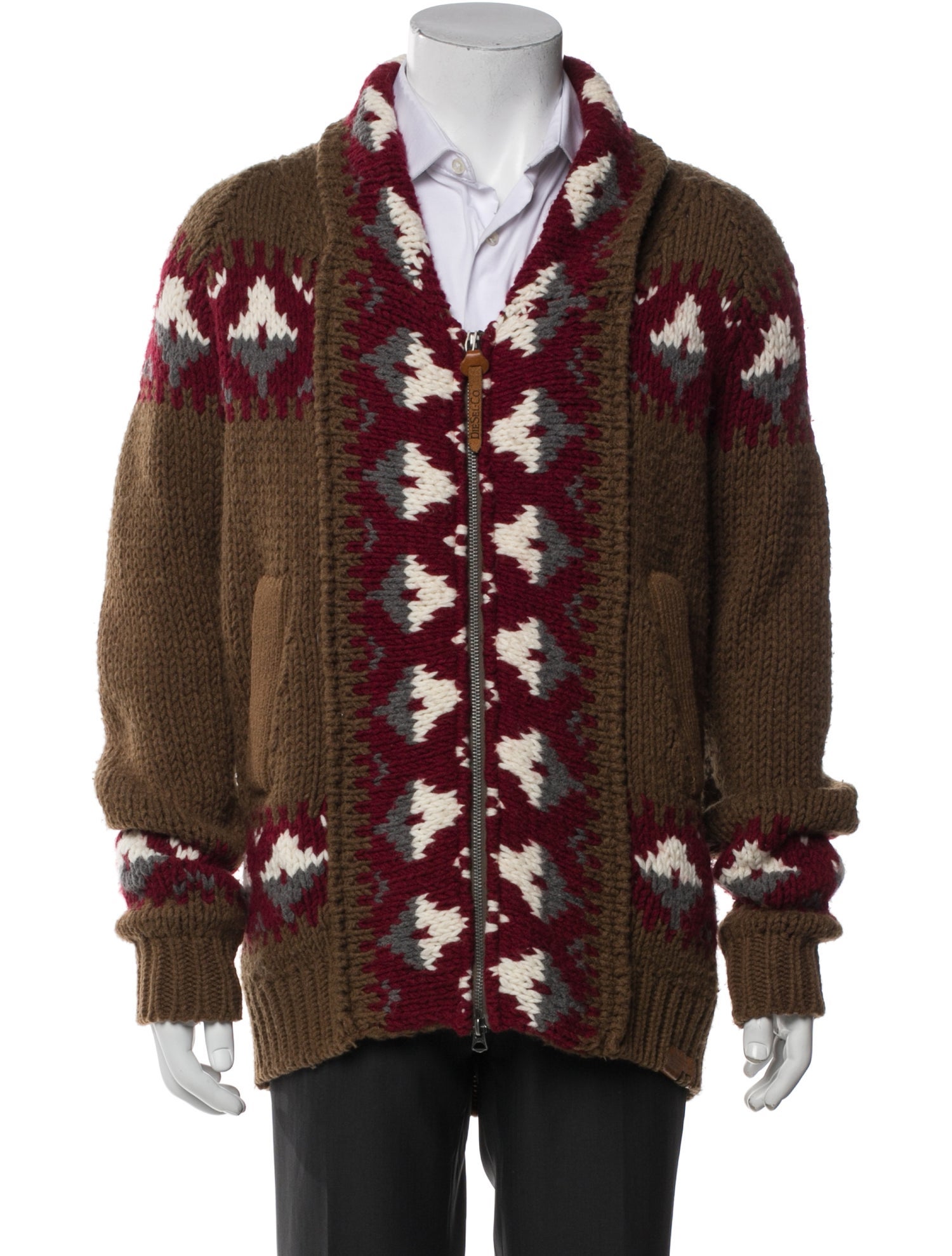 Diesel Printed Open Front Cardigan