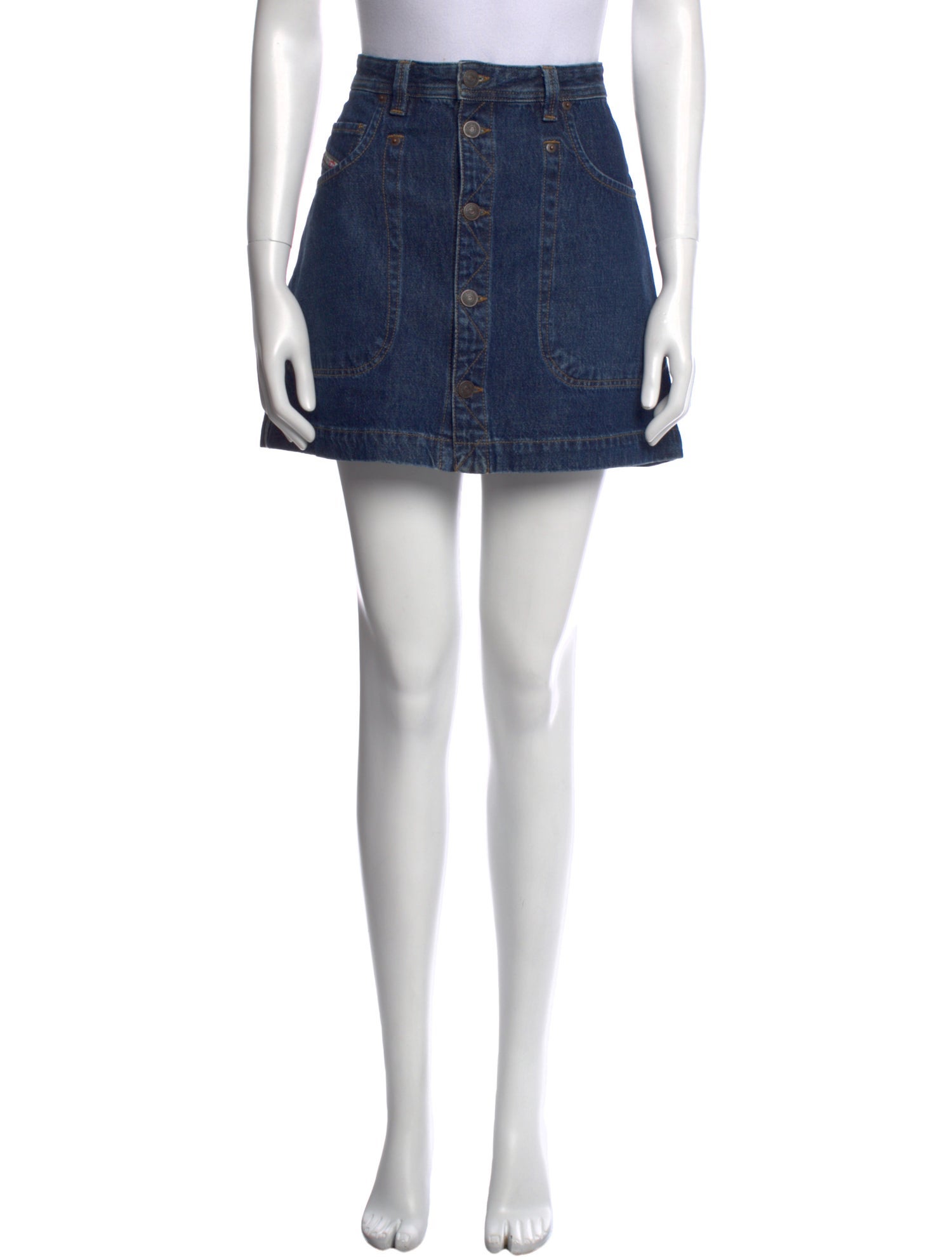 Diesel Distressed Accents Mini Skirt