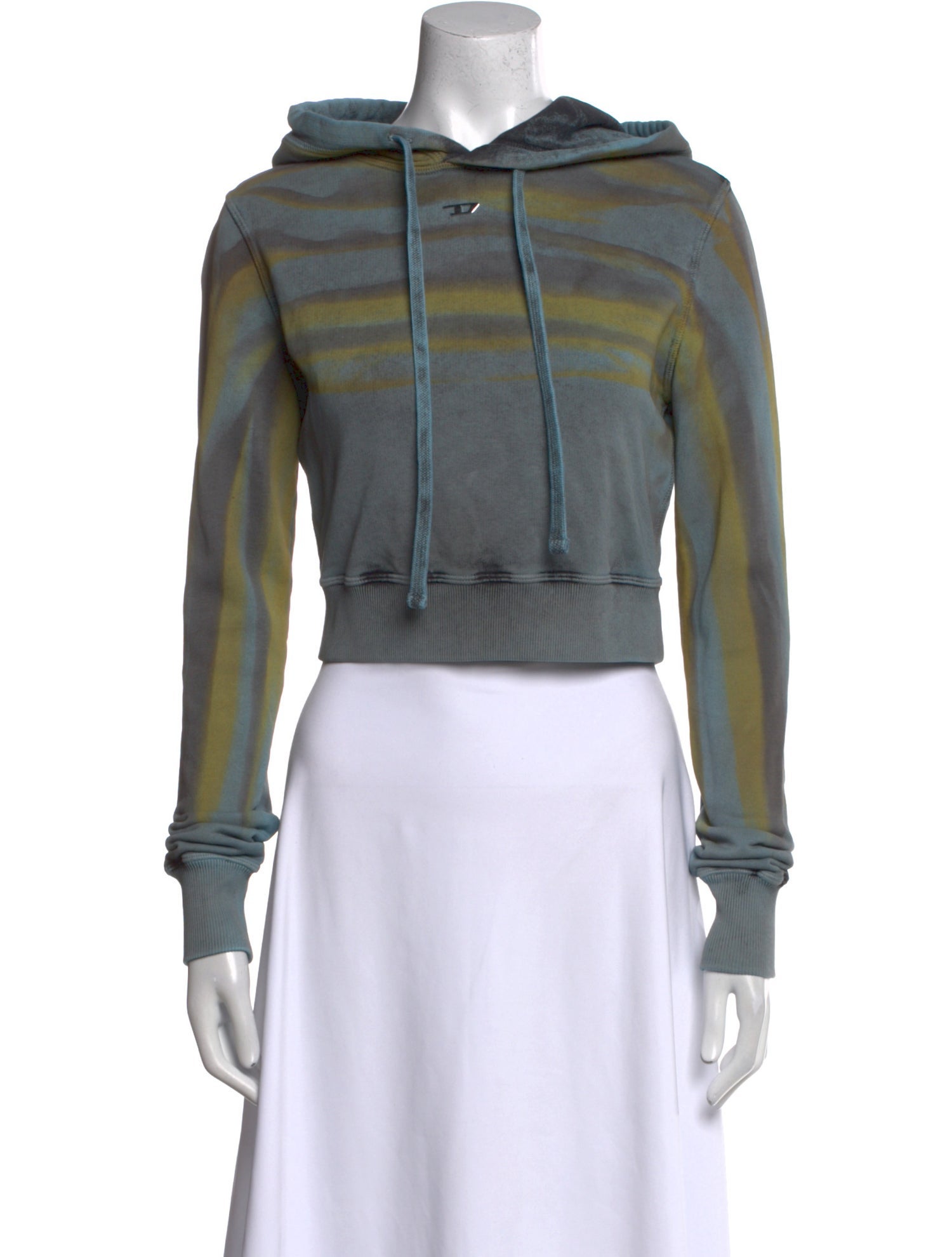 Diesel Plaid Print Crew Neck Sweatshirt