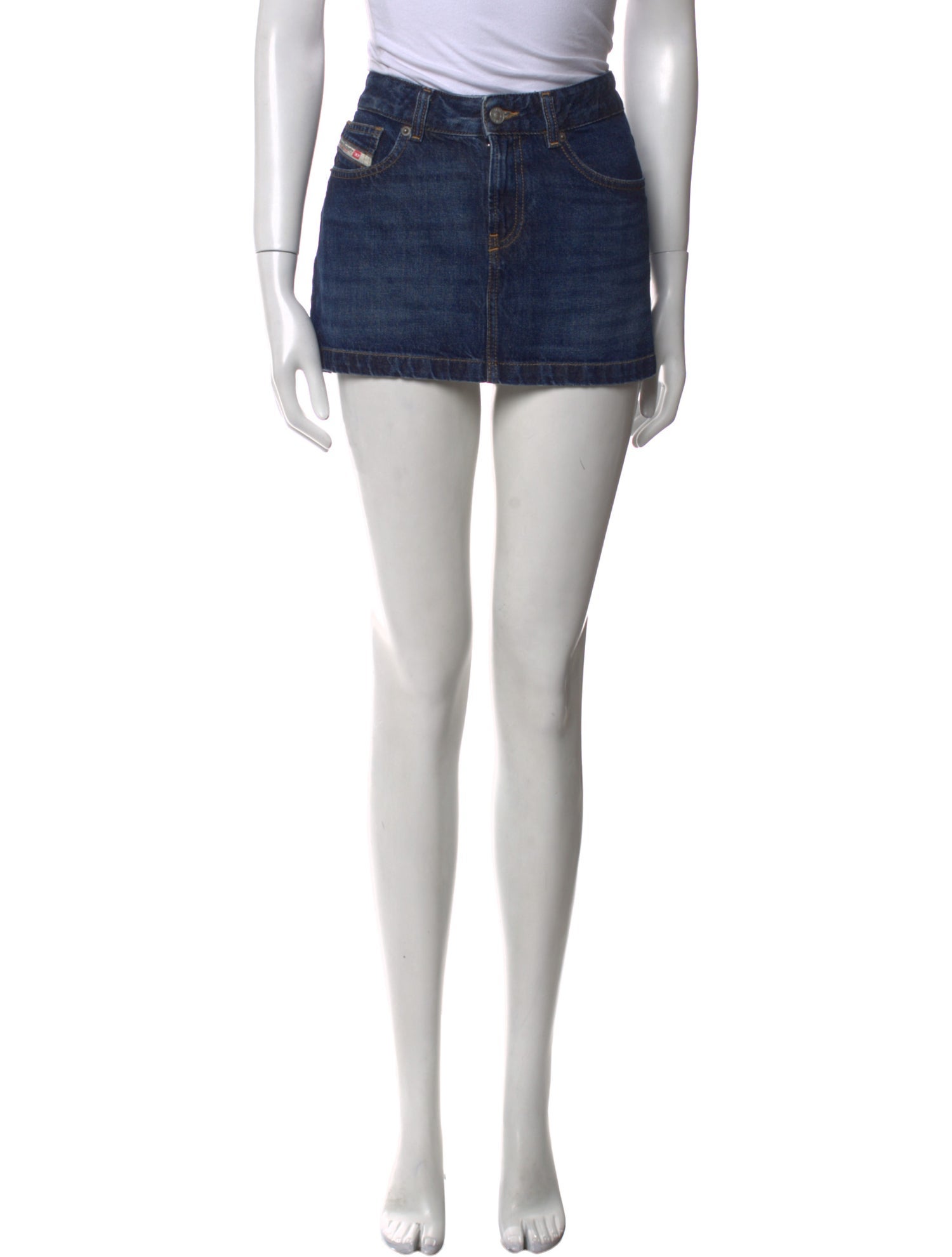 Diesel Distressed Accents Mini Skirt