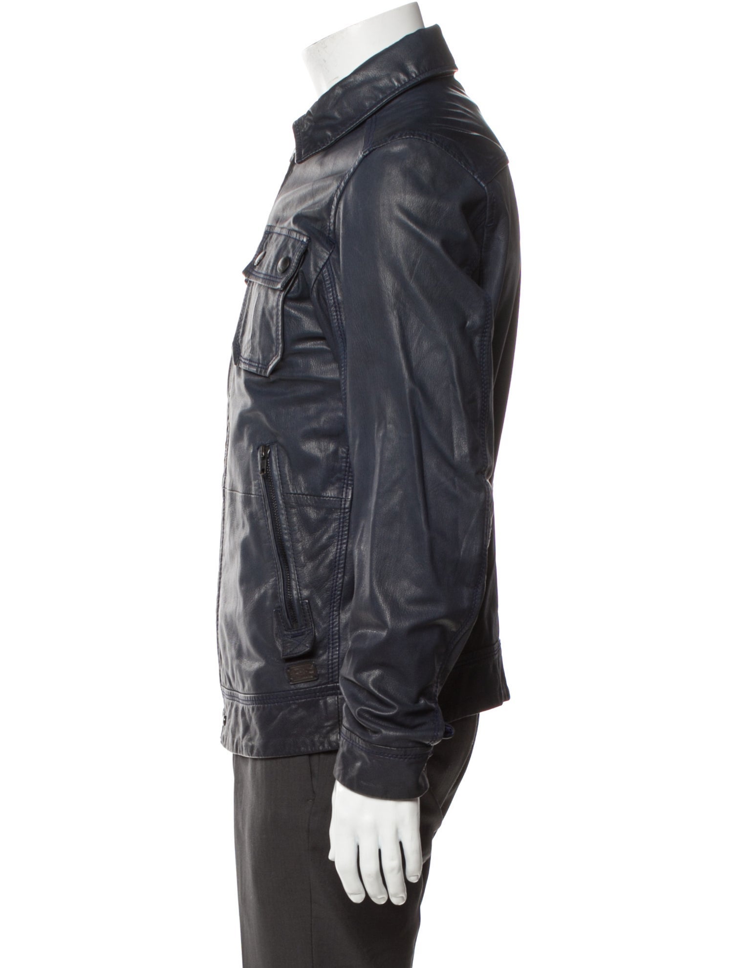 Diesel Goat Leather Denim Jacket