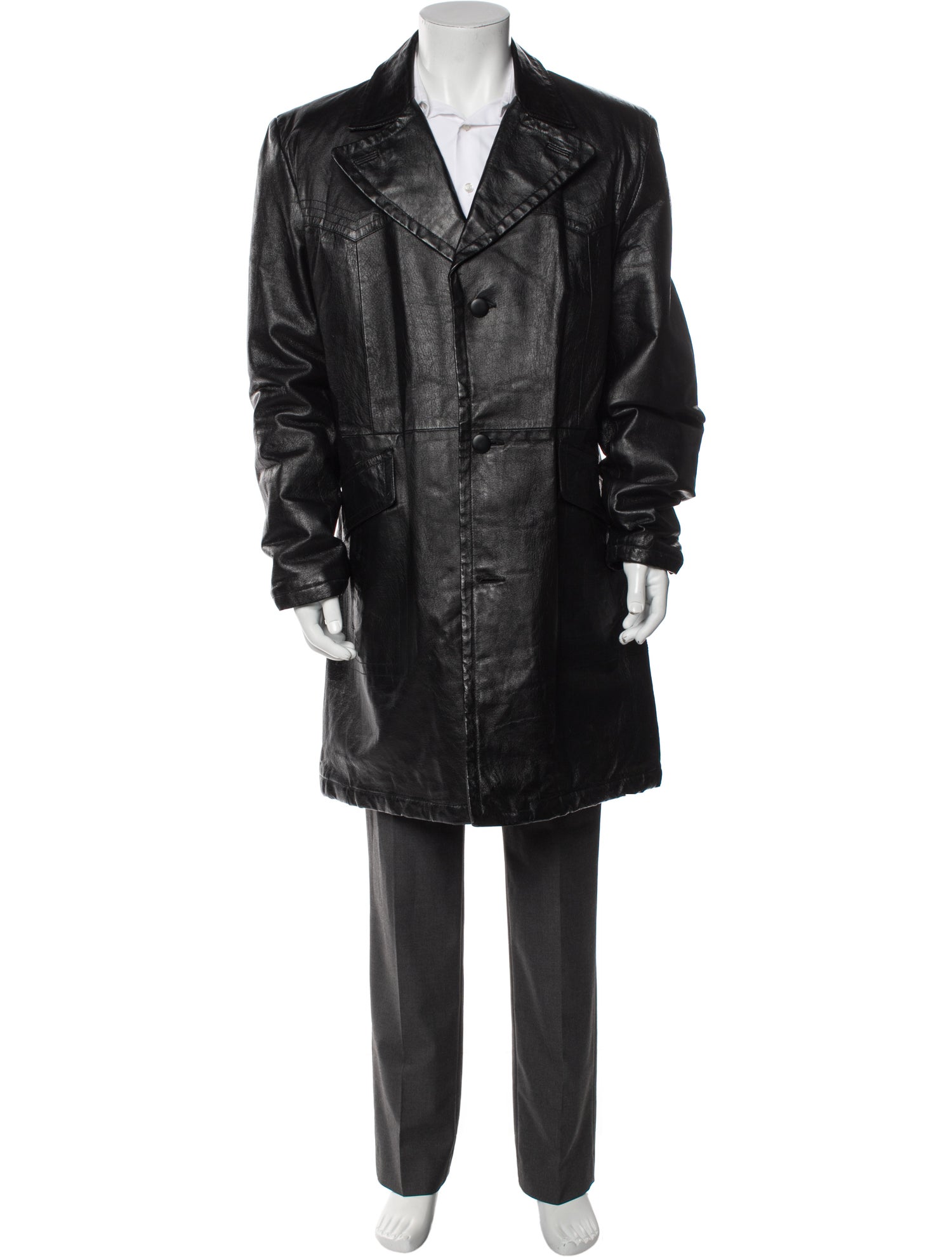 Diesel Leather Overcoat