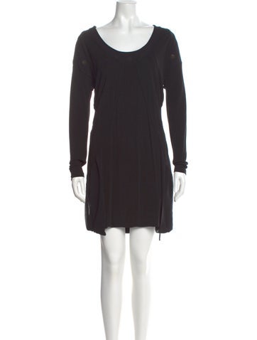 Pre-owned Diesel Scoop Neck Mini Dress In Gray