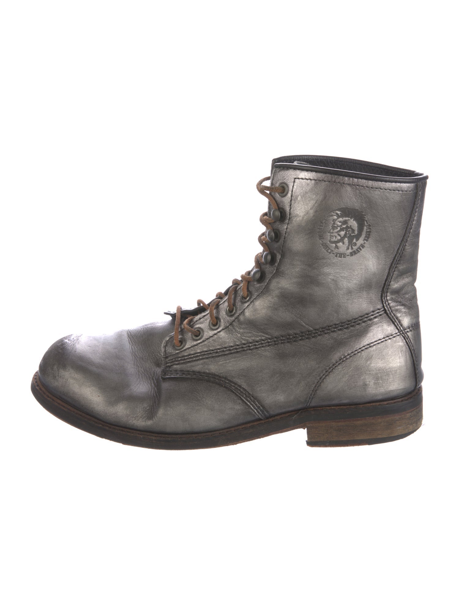 Diesel Leather Combat Boots