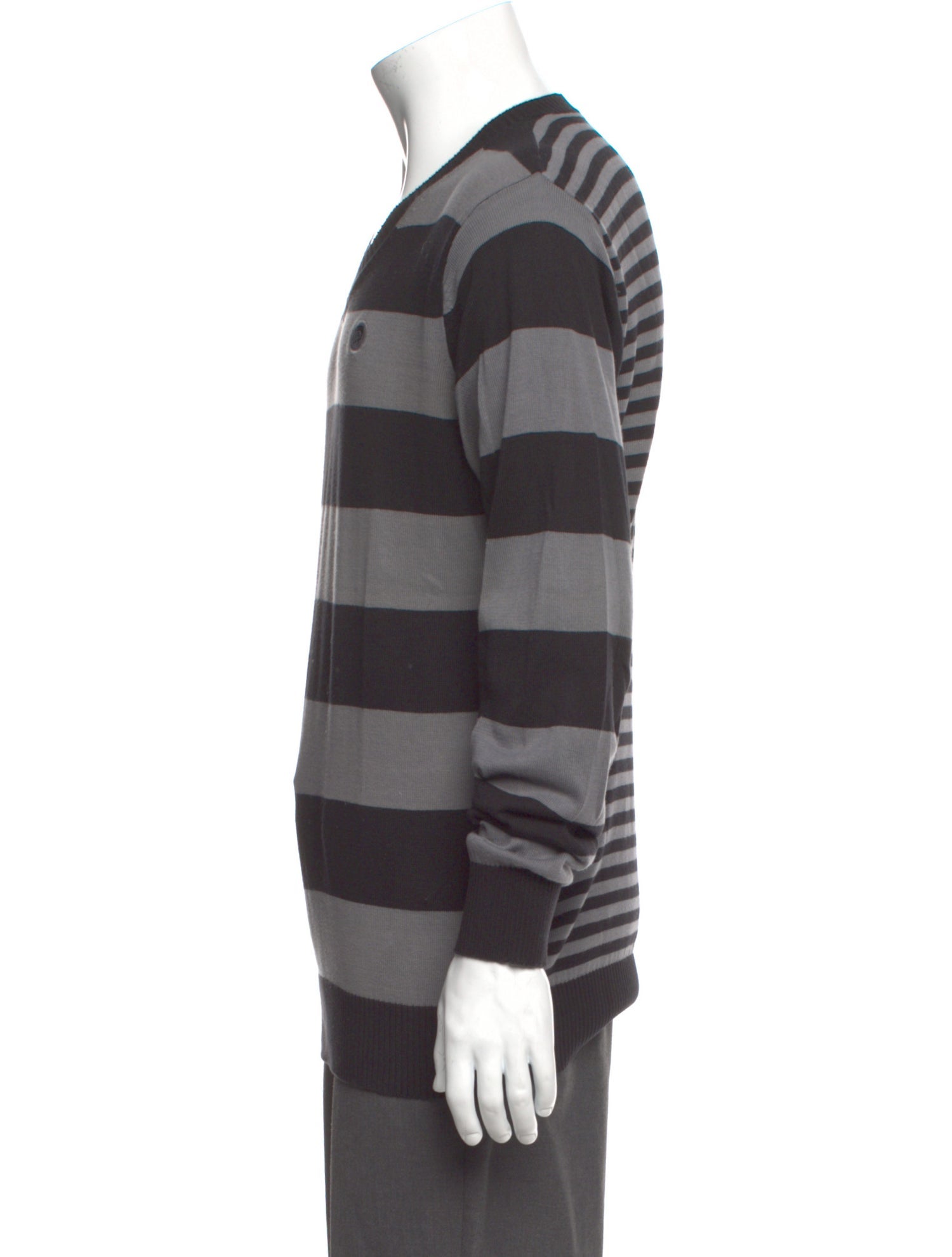 Diesel Striped V-Neck Pullover