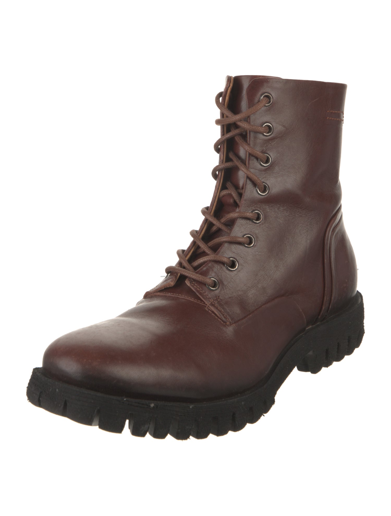 Diesel Leather Lace-Up Boots