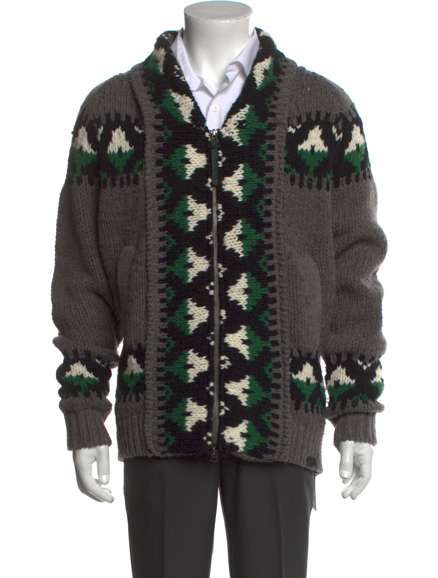 Diesel Graphic Print Open Front Cardigan
