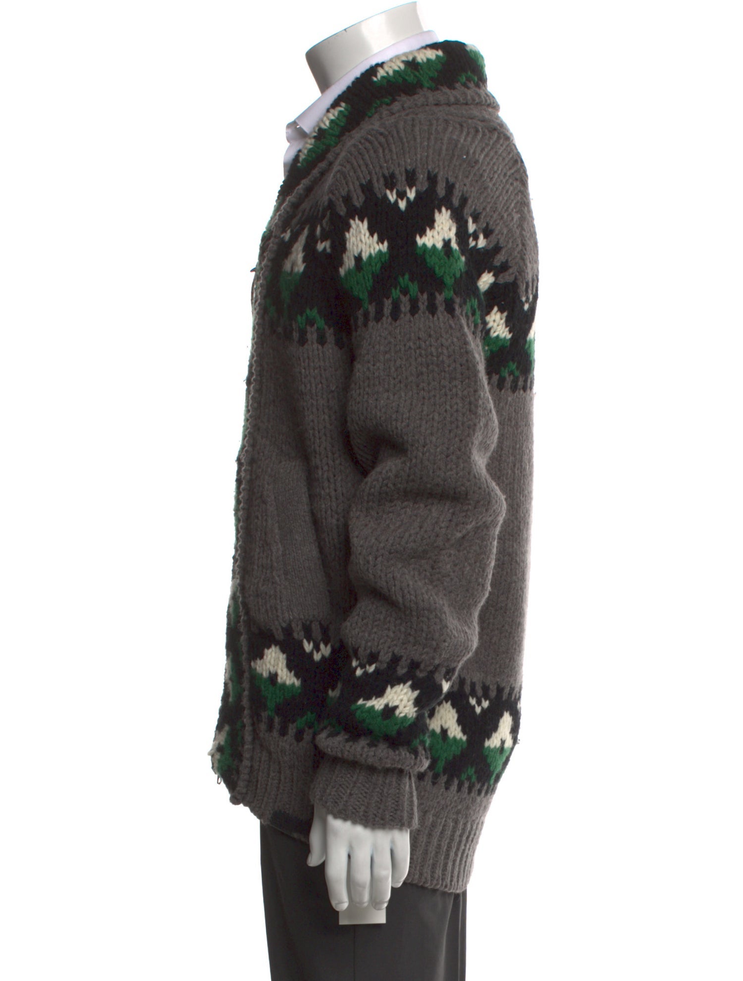 Diesel Graphic Print Open Front Cardigan