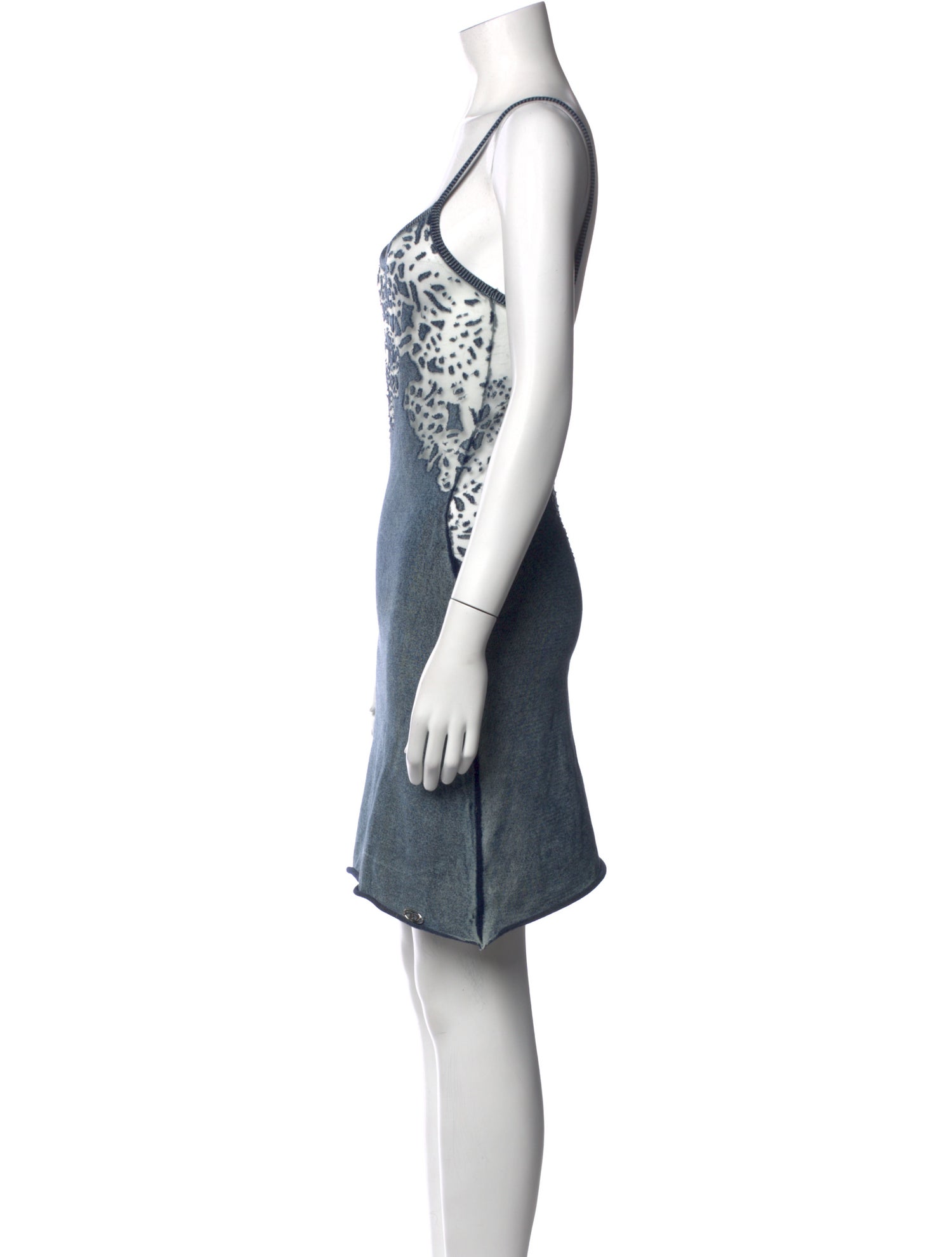 diesel lace dress Women's Mini dress in lace denim | Multicolor