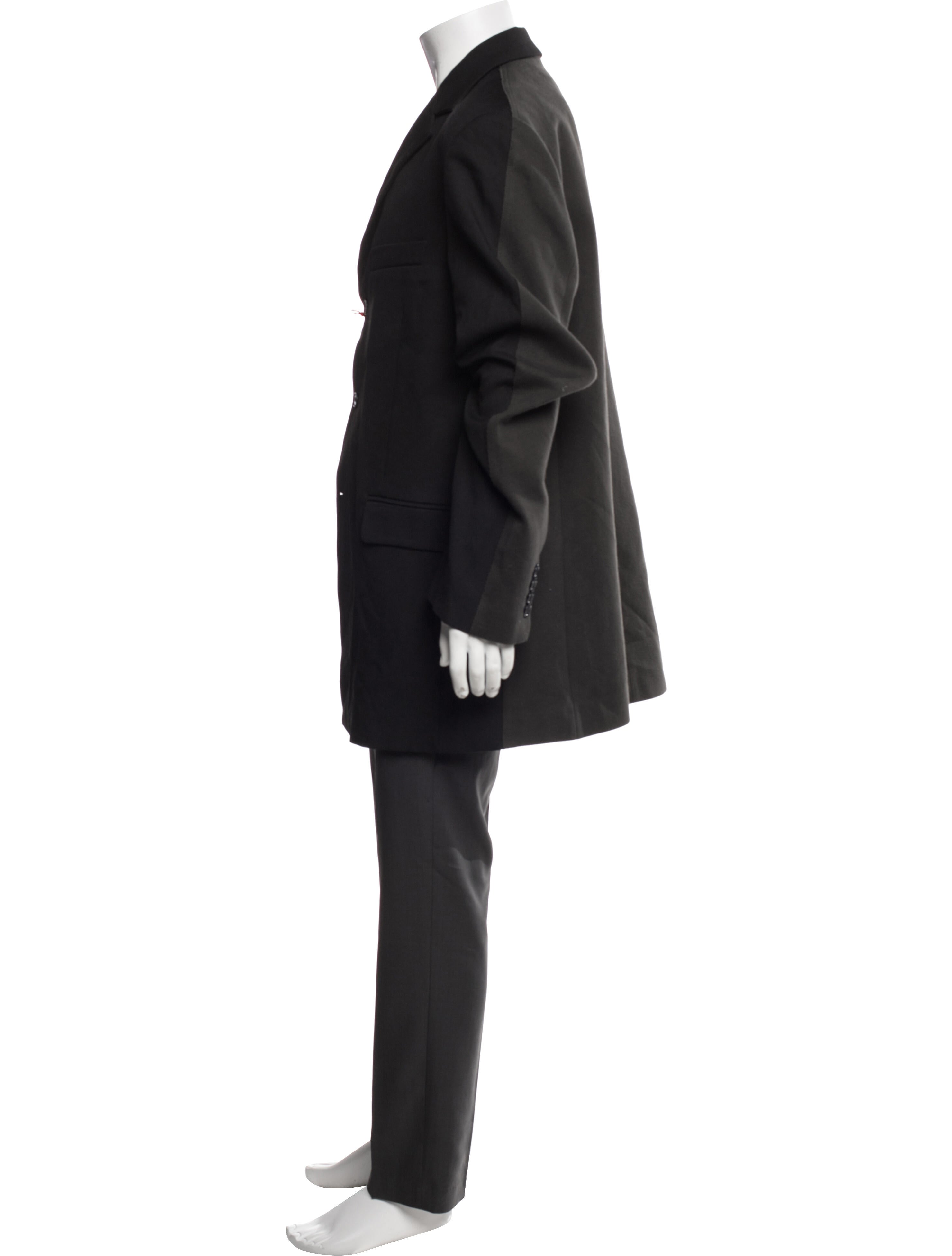 Gianni Versace Vintage Late 1990's - Early 2000's Overcoat - Grey