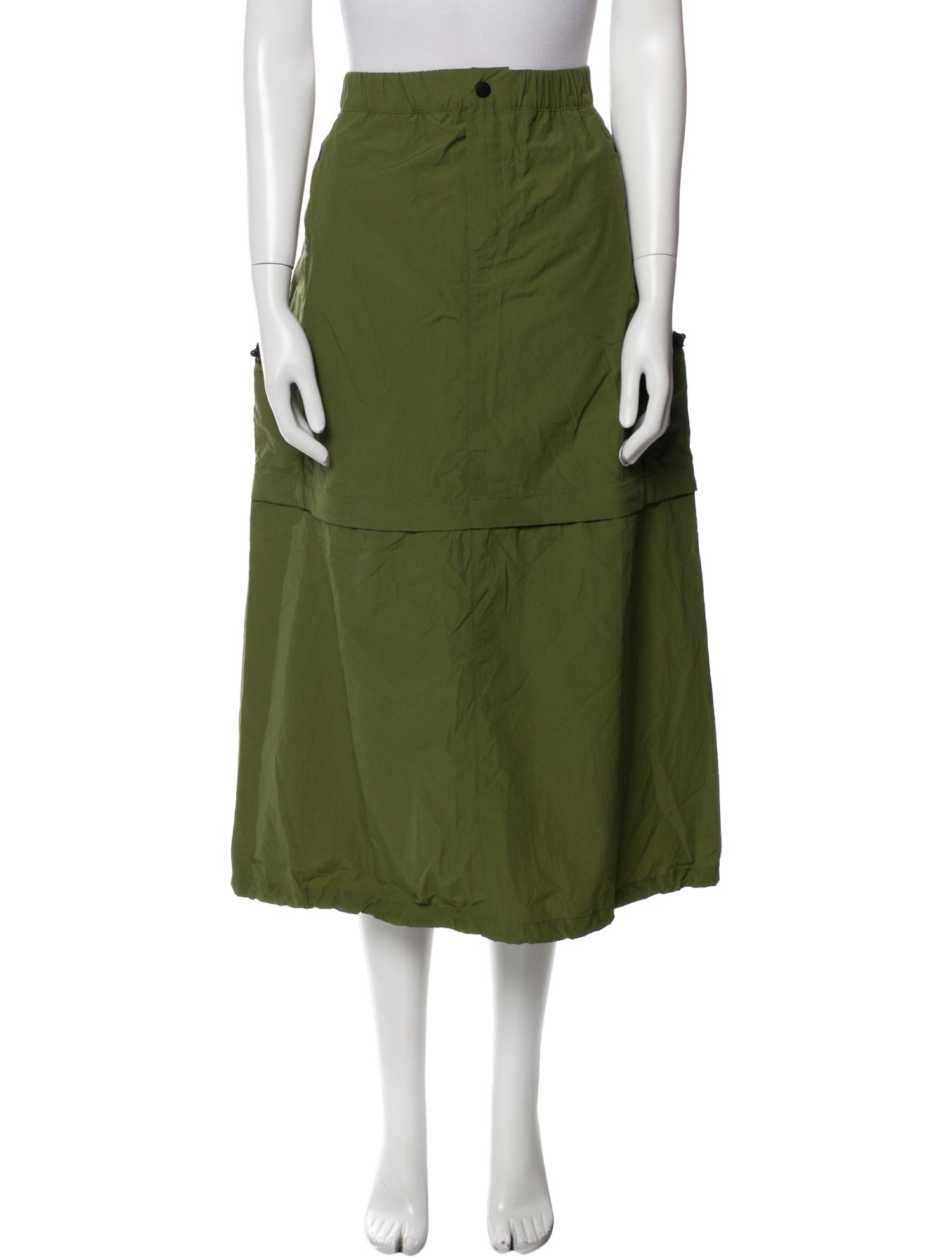 District Vision Silk Midi Length Skirt