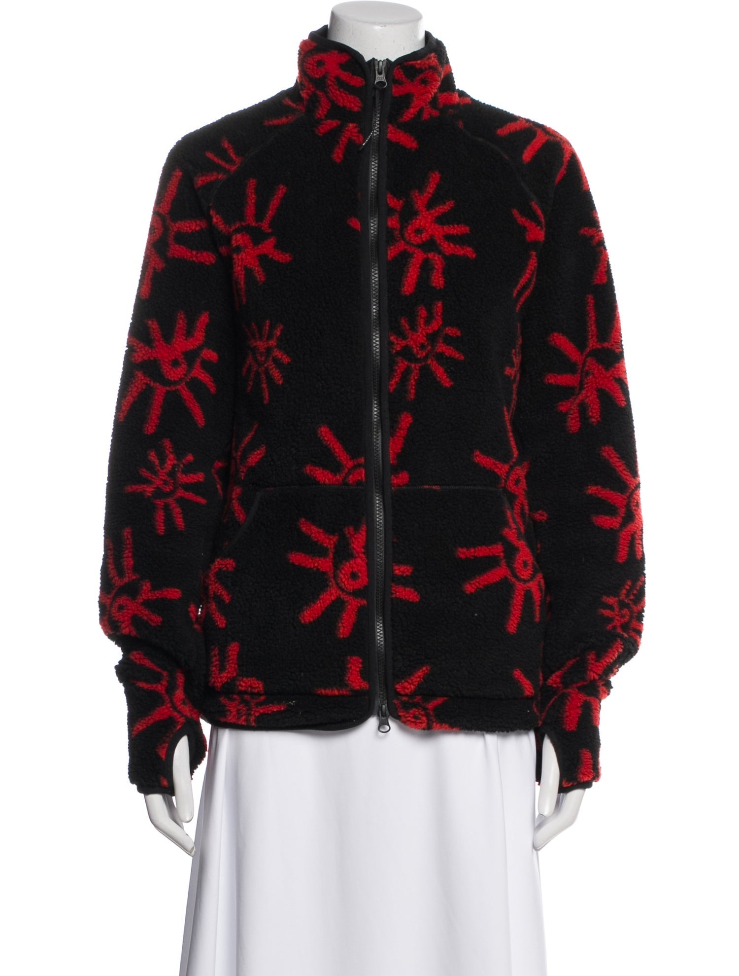 District Vision Printed Faux Fur Jacket