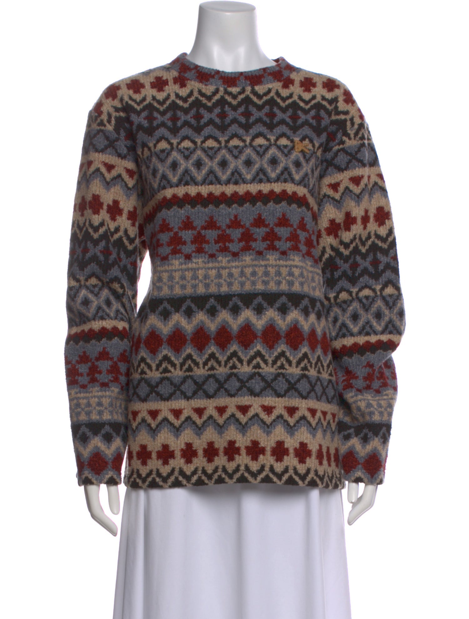 District Vision Printed Crew Neck Sweater