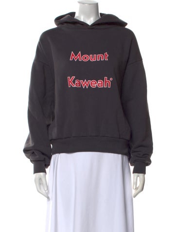 Pre-owned District Vision Graphic Print Crew Neck Hoodie In Grey